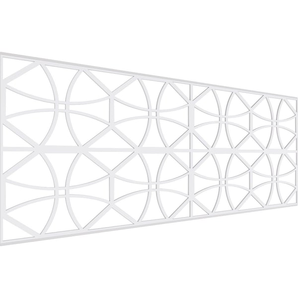 Ekena Millwork Set of Four Panels for 94 1/2"W x 36 1/4"H Haswell Fretwork Wainscot Wall Paneling WPKP18X01X47HWL - main